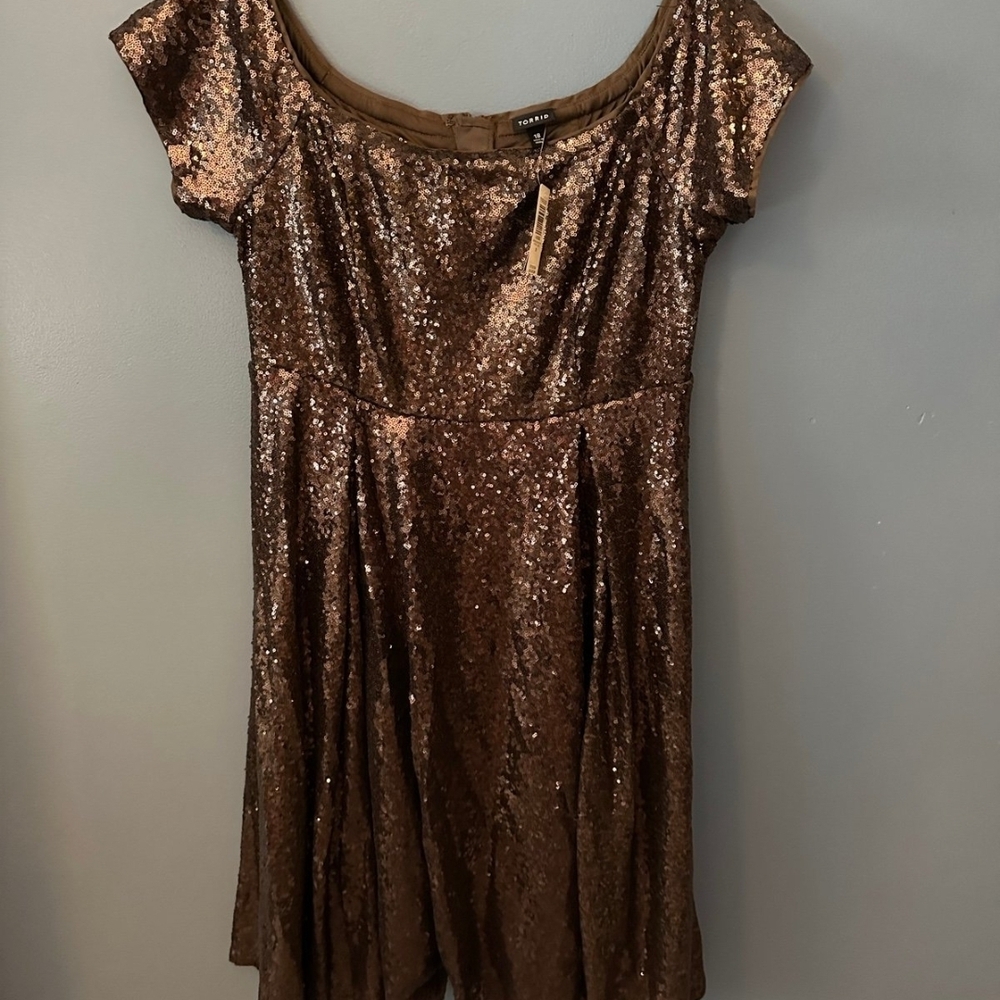 Torrid sequin dress bronze